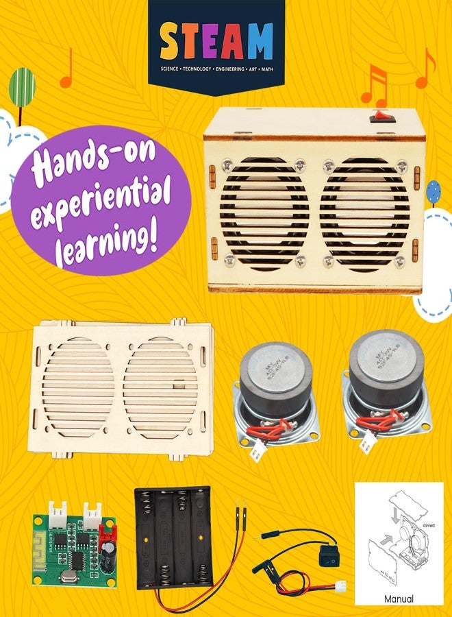 SCAEMO DIY Bluetooth Speaker Kit, Stem Projects for Kids Ages 8-12, Science STEM Kits for Kids Ages 10-12-14-16, Gifts for 9 10 11 12 13 14 15 16 Year Old Boys Teens (Wood) - Image 5